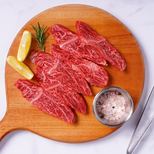 한우1++ 토시살 100g당 18,000원